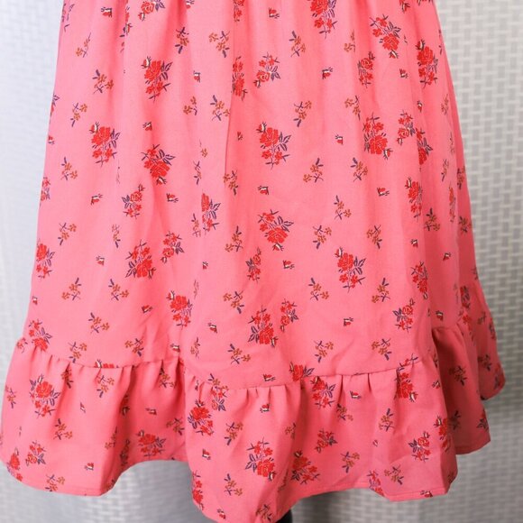 Byinns size M raspberry color floral ruched bodice flutter sleeve dress - NWT - Picture 4 of 16